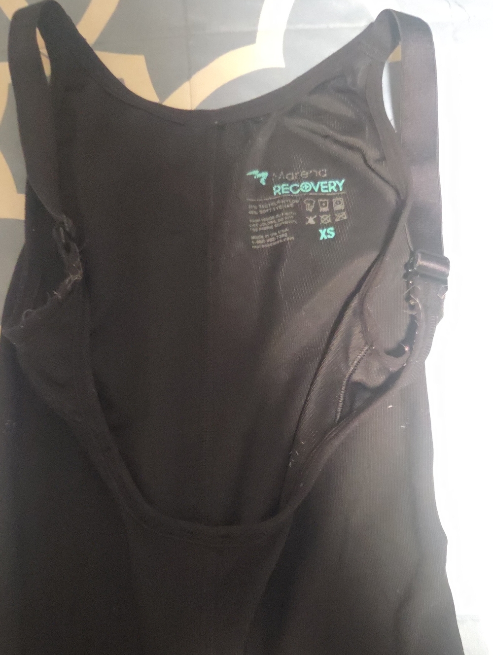Recovery Women's Black Support One-Piece Shapewear - XS
